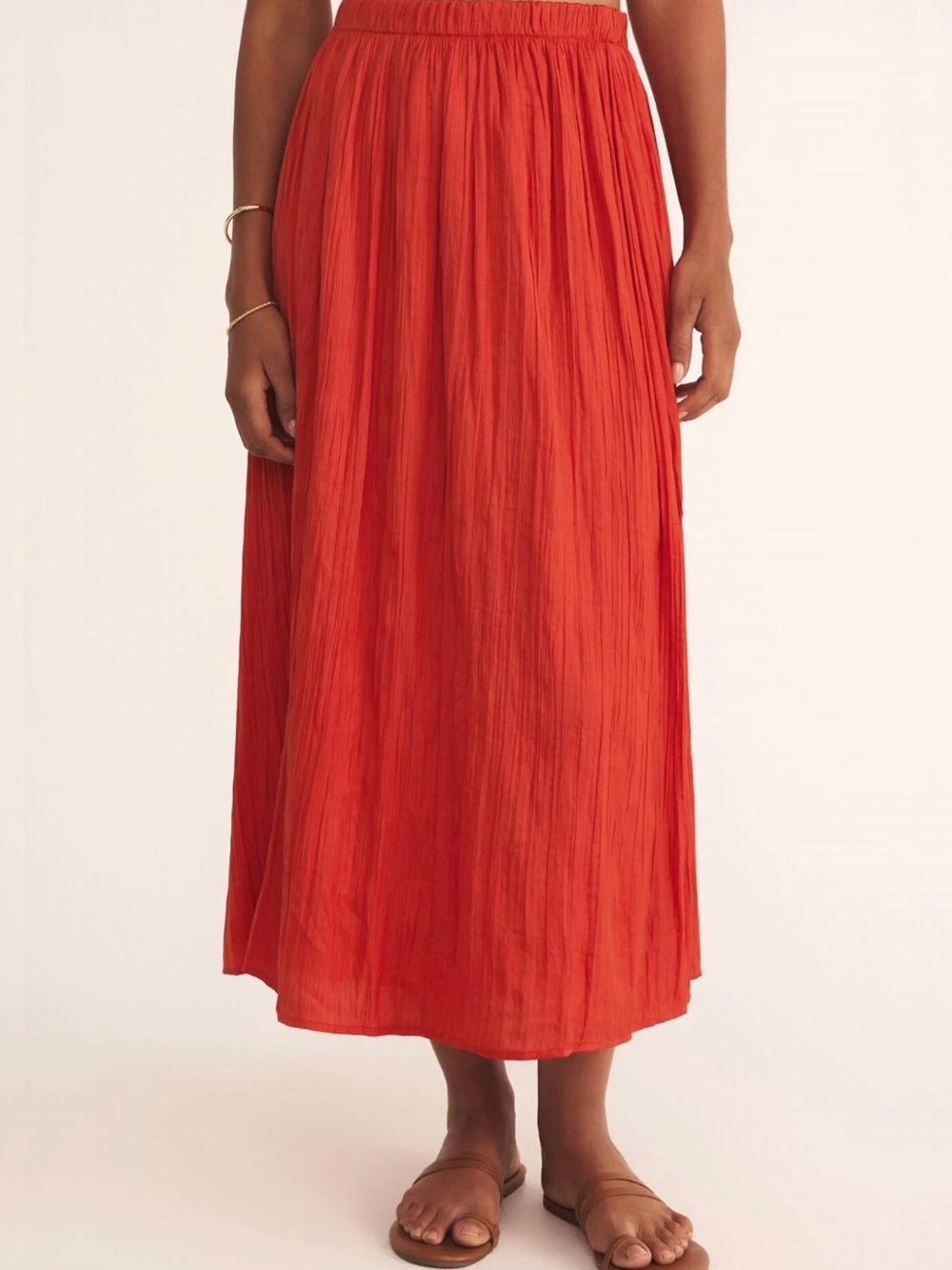 Z Supply Nicoline Crinkle Midi Skirt
